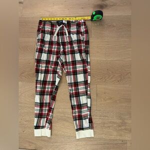 Old Navy Red and White Plaid Jogger  Pajama Pants Size Medium